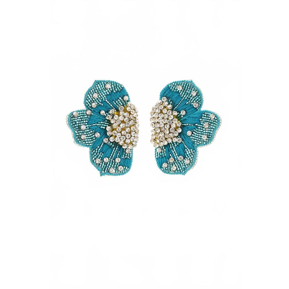 NEW AMERICA & BEYOND tidal twinkle earrings in teal